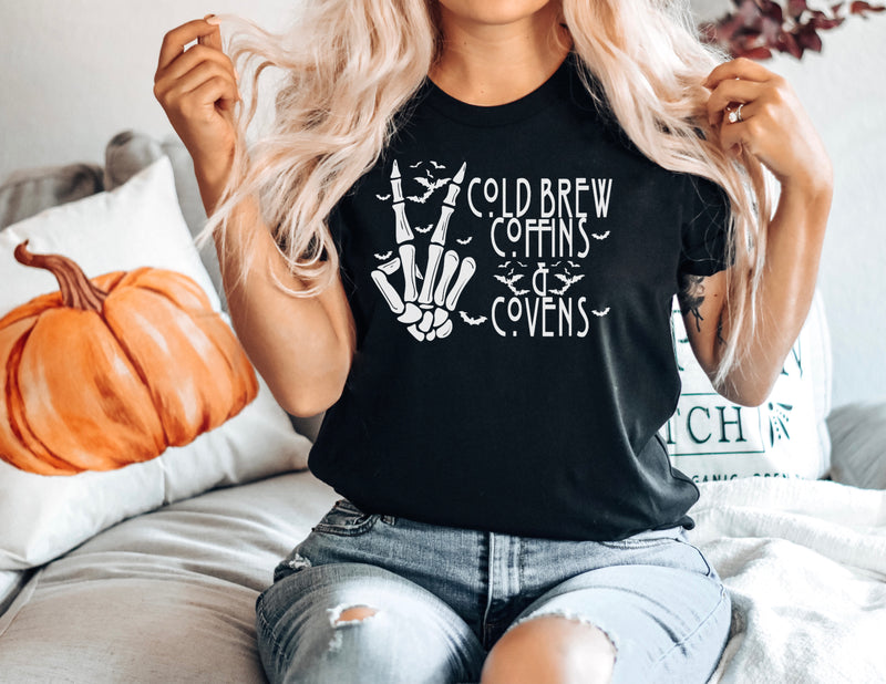 Cold Brew Coffins & Covens - Unisex Adult Tee