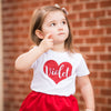 Personalized Glitter Heart - Kids Tee