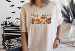 Fall Lattes - Sand Unisex Tee