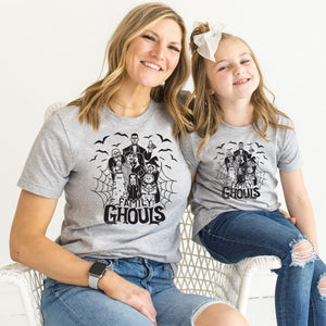 family ghouls adams family halloween matching mommy and me family tee shirts