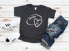 Football Heart Number - Custom Kids Tee