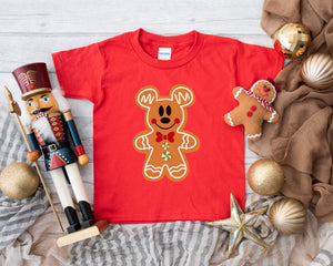 Gingerbread Mouse Boy - Kids Holiday Tee