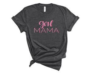 Girl Mama | Pink ink - Dark Grey Unisex Tee