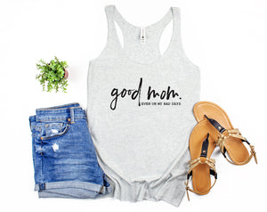Good Mom Classic - Women's Racerback Tank | Black ink