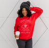 Grinchmas Coffee - Red Unisex Fleece Pullover | White ink