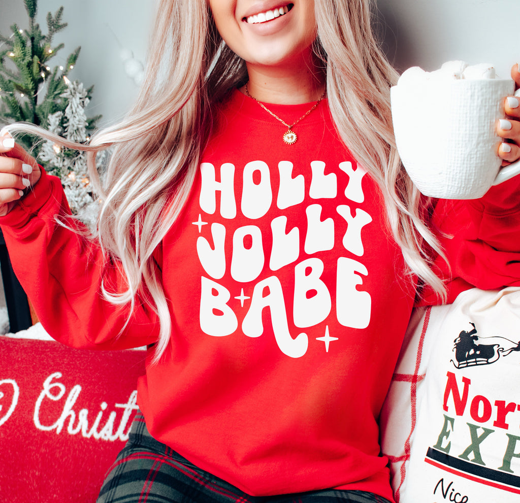 Holly Jolly Babe - Unisex Adult Fleece Sweatshirt