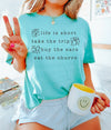 Life is Short Take the Trip - Chalky Mint Comfort Colors Unisex Tee