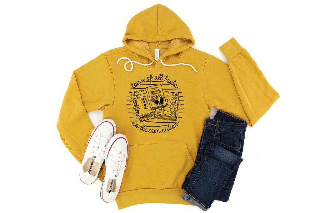 Lover of all Books - Mustard Unisex Fleece Hoodie