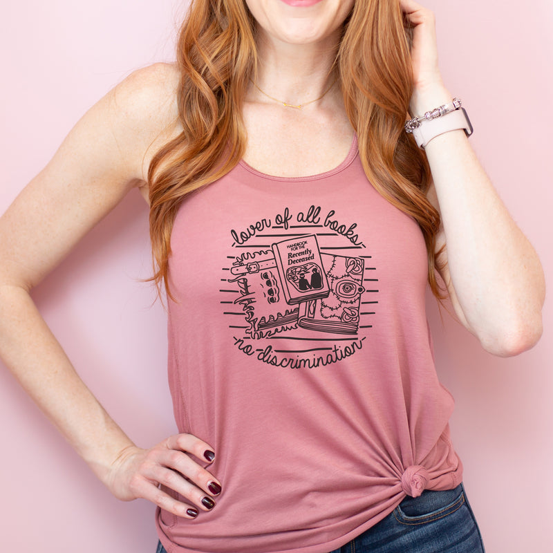 Lover of all Books - Mauve Flowy Tank