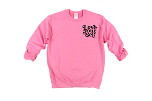 Love Yourself | Black ink - Alazea Unisex Fleece Pullover