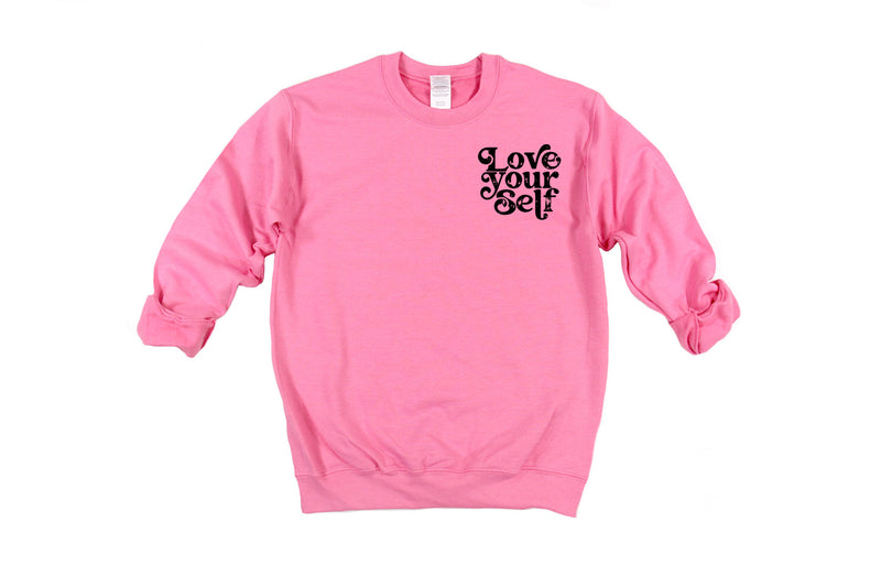 Love Yourself | Black ink - Alazea Unisex Fleece Pullover