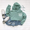 Love Yourself | White ink - Sage Unisex Adult Fleece Hoodie