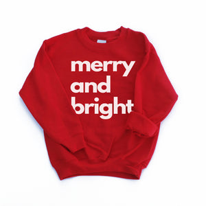Merry and Bright - Kids Fleece Sweatshirt