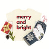 Merry and Bright | Buffalo Plaid - Kids Tee