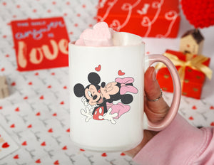 Miss & Mister Mouse Kiss - 15oz Ceramic Mug