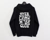 Overstimulated Moms Club | White ink - Black Unisex Hoodie