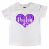 Personalized Glitter Heart - Kids Tee
