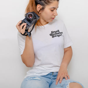 Retro Small Business Owner | Black ink - Adult Unisex Tee