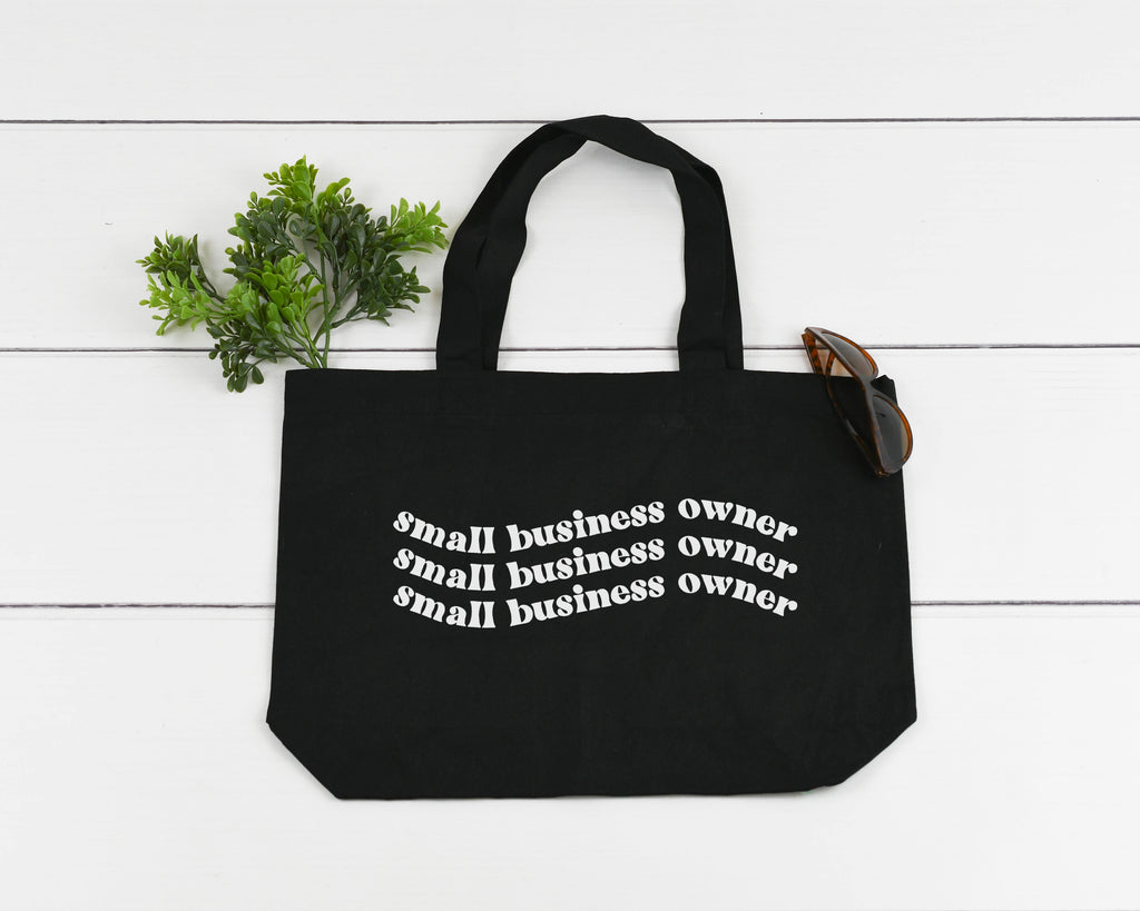Small Business Owner wave - Zippered Tote Bag