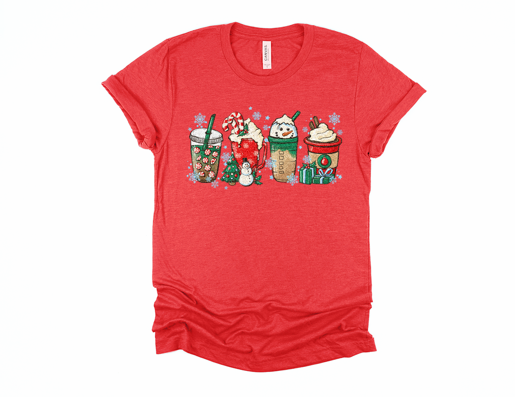 Classic Snowman Lattes - Bella + Canvas Unisex Adult Tee
