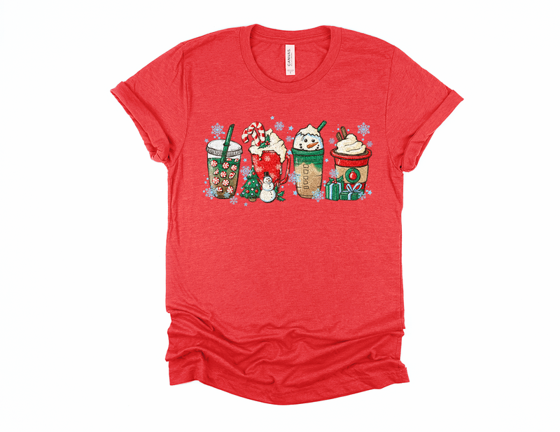 Classic Snowman Lattes - Bella + Canvas Unisex Adult Tee