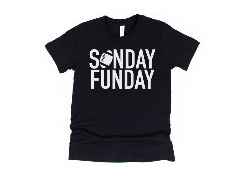 Sunday Funday football shirt for kids Toddler football boy girl football tee shirt Football birthday kids tee