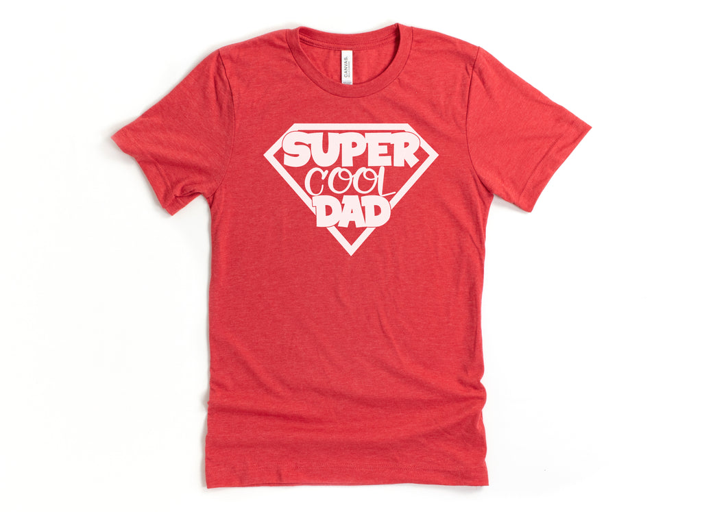 Super Cool Dad - Heather Red Unisex Tee