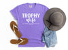 Trophy Wife | White ink - Violet Comfort Colors Unisex Tee