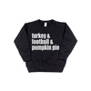 Turkey Football & Pumpkin Pie - Kids Fleece Pullover